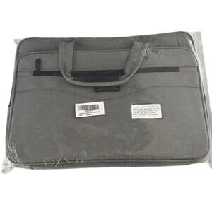 16” Laptop Case Bag Gray with optional Shoulder Strap School Travel Briefcase